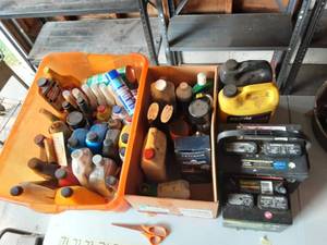 2-Everstart Batteries & 2-Boxes Of Automotive Chemicals