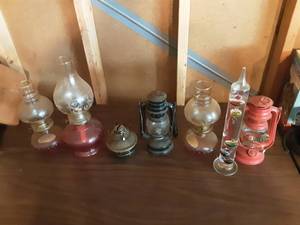 Lot Of Lanterns & Oil Lamps