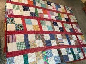 lot 153 image: Wicker Basket With Three Blankets And One Quilt