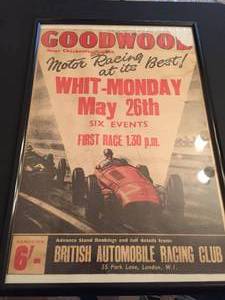 lot 158 image: Goodwood Racing Framed Poster