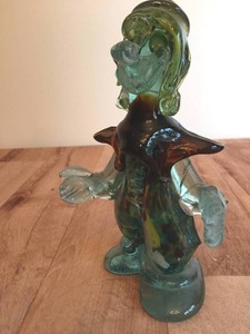 lot 185 image: Two Murano Like Glass Clowns