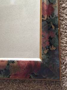 lot 176 image: Floral Framed Wall Mirror