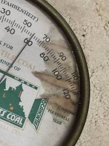 lot 203 image: Vintage Killarney Smokeless Coal Thermometer