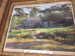 lot 222 image: Peaceful Mill Framed Art In Ornate Frame