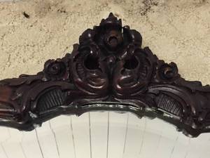 lot 224 image: Ornate Wood Framed Wall Mirror