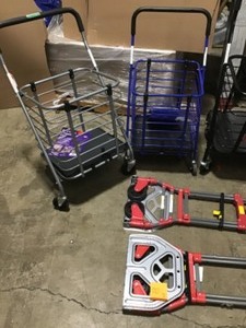 lot 2 image: PALLET WITH ASSORTED SHOPPING CARTS SEE PICS