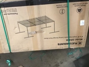 lot 20 image: 5 FLEXIMOUNTS 4x6 Heavy Duty Overhead Garage Adjustable Ceiling Storage Rack, 72 see pics