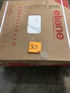 lot 30 image: 3 CASES OF ELAINE Donchez Calacata White 24 in. x 24 in. Porcelain Floor and Wall Tile (14.96 sq. ft. Case) 4PC PER CASE SEE PICS