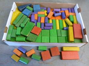 lot 208 image: Vintage Wooden Blocks