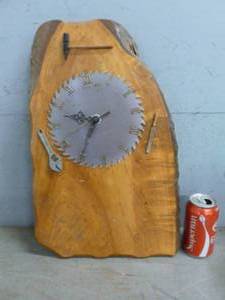 lot 328 image: Slab Wood Clock