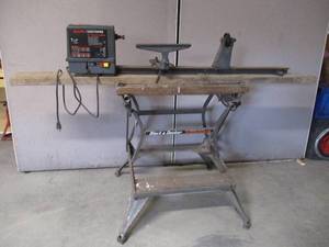 lot 2 image: 12 wood lathe