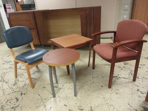 lot 225 image: MISC. STURDY OFFICE FURNITURE