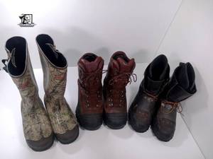 lot 316 image: 3 Pairs Of Outdoor Boots For Hunting and Fishing
