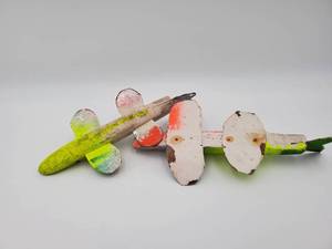 lot 361 image: Pike Spear Fishing Decoy neon green and silver w neon green and white
