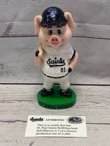 lot 75 image: St. Paul Saints Bacon Bobblehead
