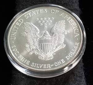1994 AMERICAN SILVER EAGLE 1 TROY OZ. .999 FINE SILVER IN AIRTITE