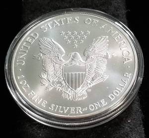 1995 AMERICAN SILVER EAGLE 1 TROY OZ. .999 FINE SILVER IN AIRTITE