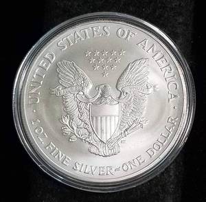 2003 AMERICAN SILVER EAGLE 1 TROY OZ. .999 FINE SILVER IN AIRTITE