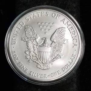 2004 AMERICAN SILVER EAGLE 1 TROY OZ. .999 FINE SILVER IN AIRTITE