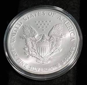 2005 AMERICAN SILVER EAGLE 1 TROY OZ. .999 FINE SILVER IN AIRTITE
