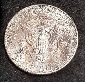 1964-D KENNEDY SILVER HALF DOLLAR BU-UNC TONED REVERSE