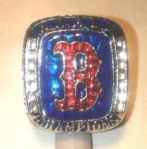Boston Red Sox Ring World Series Champs.