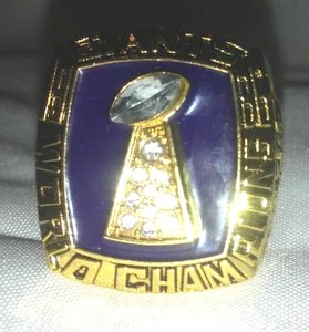 New York Giants Super Bowl Ring.