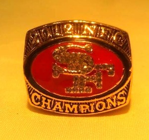 San Francisco 49ers super Bowl Ring.