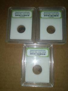 3 Roman Bronze Widows Mite Coin. 50 B.C. - 400 A.D.