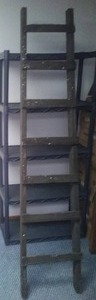 Primitive 8ft ladder. Raw Wood.