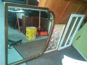 Vintage mirror. Picture and window.