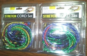 Bungee Stretch Cord Sets. 2- 10 packs.