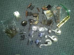 Vintage Door Hardware plus 3 brushed nickel modern style.