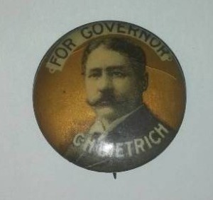 1900 Whitehead & Hoag Celluloid Pinback - C H Dietrich For Governor (Nebraska)