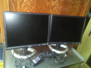 Dell 20 in. Flatscreen Monitors (2), both in working condition