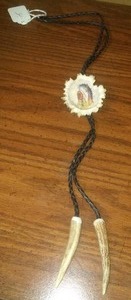 Bolo Tie � Antler Carving � Native Chief