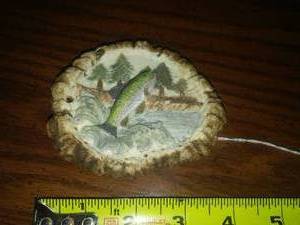 Belt Buckle � Antler Carving � Trout