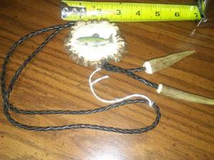 Bolo Tie � Antler Carving � Trout