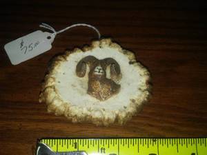 Belt Buckle � Antler Carving � Ram Head