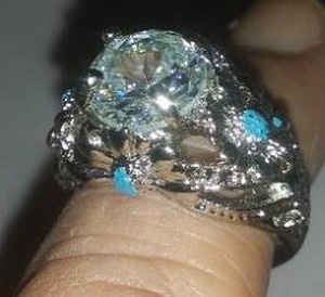 Woman�s Ring � Bling, Silver Color setting