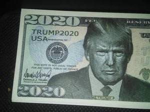 13 Trump 2020 Dollar Bills