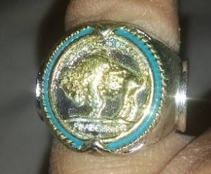 Mens Bison Ring.