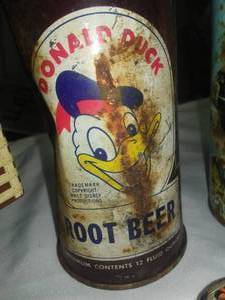 Donald Duck  Root Beer can 60s, Hershey truck & more