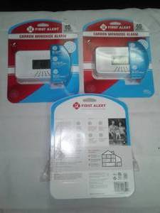 3 Carbon Monoxide Detectors  Sensors NEW in factory package.