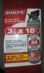 5 - 5 pack sanding belts - New in factory package. 3 x 18.
