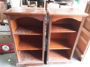 lot 3 image: Pair Of Adjustable Shelf Cabinets 25x19x48
