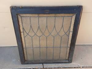 lot 25 image: Old Lead Window Pane 28x30 (Has Some Damage)