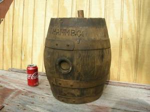 lot 1 image: Amazing Antique Hamms Wooden BarrelKeg