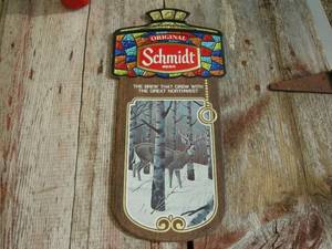 lot 6 image: Vintage Schmidt Beer Embossed Sign