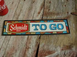 lot 7 image: Vintage Schmidt Beer Embossed Sign